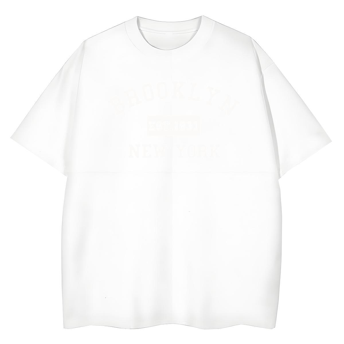 Wholesale Men Tees Hip Hop Street 230g Pure Cotton Plus Size Cartoon Round Neck Short Sleeve Brooklyn Man T Shirts DIY Clothes