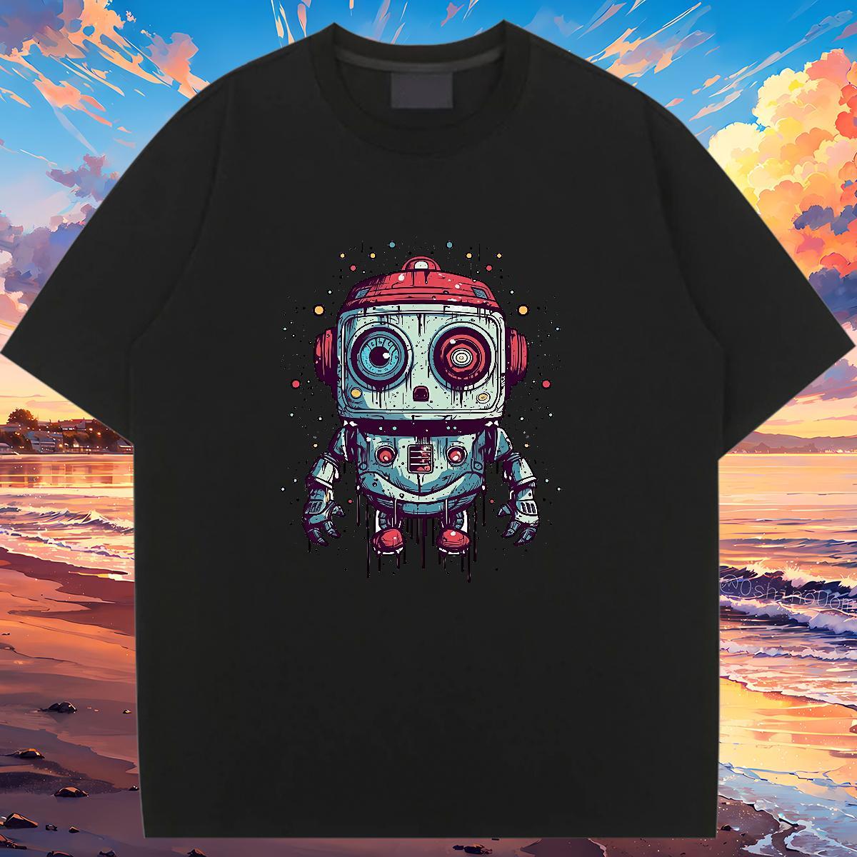 DIY Womens T Shirts Breathable Crew Neck 100% Cotton 230g Woman Tshirt Skull ET Street Wear Popular Tees Shirts