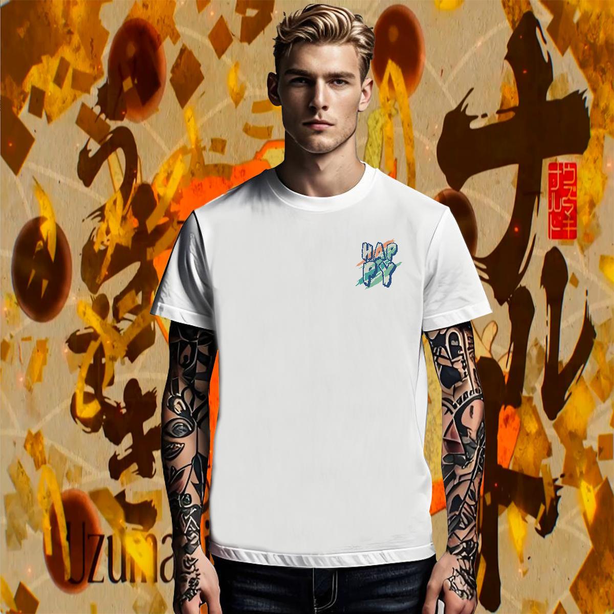 2024 Summer Anime Printing Street Men Tops Tees happy Short Sleeve O-Neck 100% Cotton 230g T shirt Soft DIY Polos