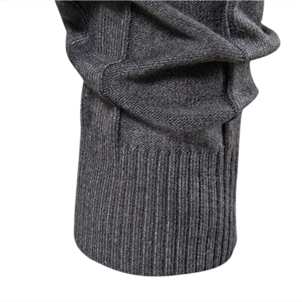 AIOPESON ultrathin fit pull turtle neck mens casual solid color warm stripe sweater winter fashion 240821