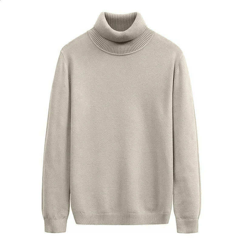 Mens Sweater Turtleneck Knit Sweaters Casual Pullover Sweater for Men Long Sleeve Basic Sweater Men Autumn Warm Streetwear 240821