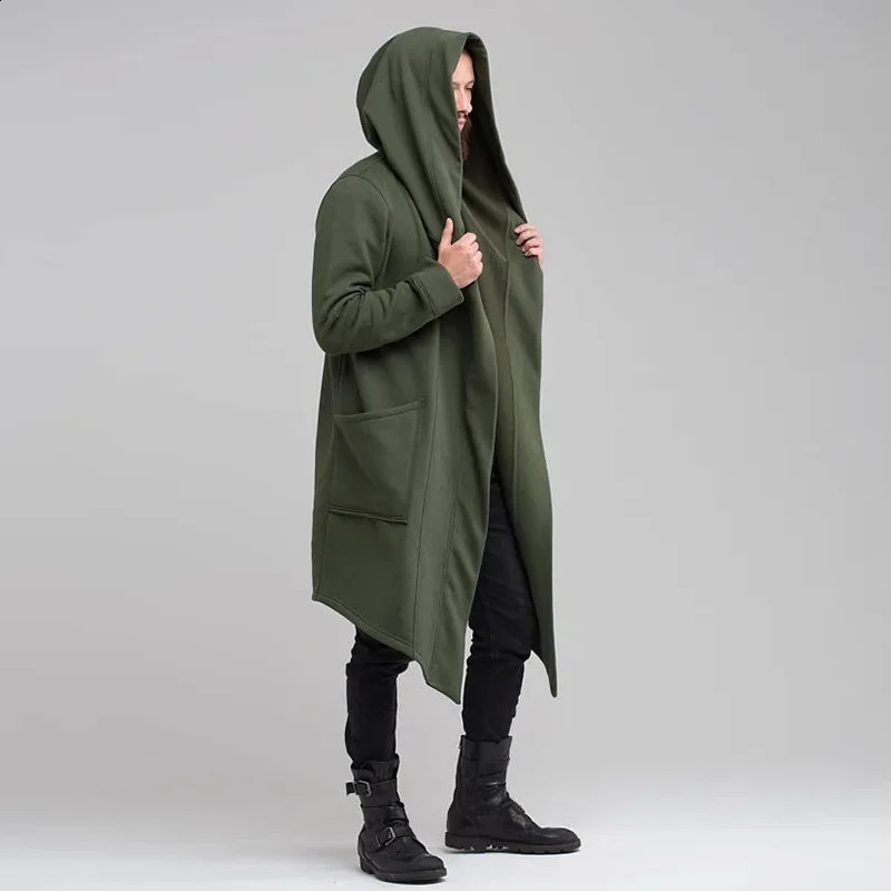 Selling European and American Mens Cloaks Mens Coats Long Cardigans Coats Hooded Sweatshirts 240822