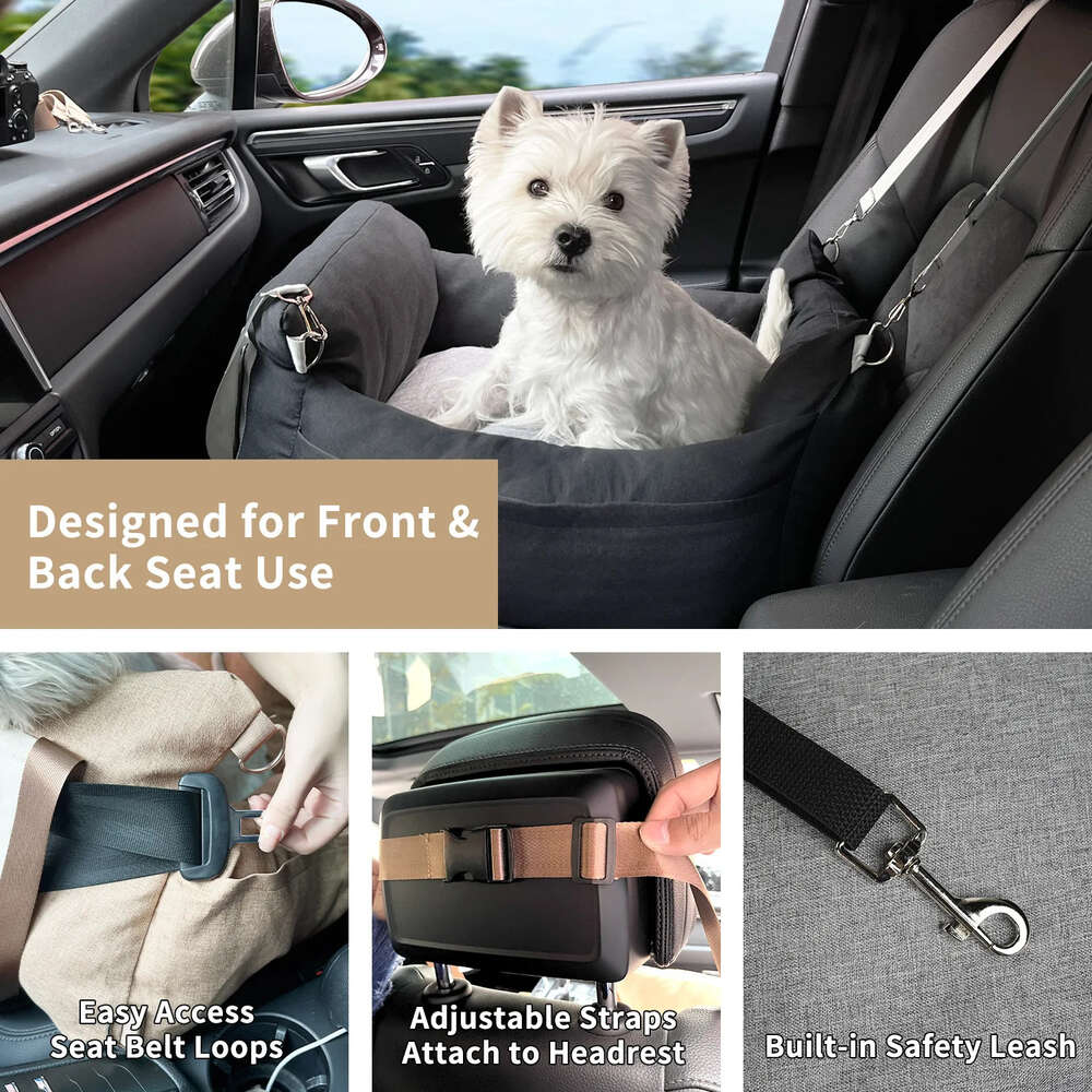 With Handle Waterproof Safety Seat Car Bag Portable Kennel Pet Cushion Cage Accessories Dog Travel House