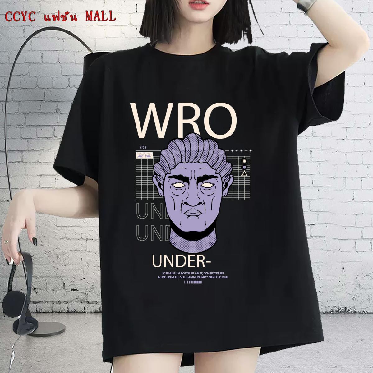 Loose Women Tees 230g Pure Cotton western style Sports Casual T shirt Breathable Short Sleeve Custom Printed Wear