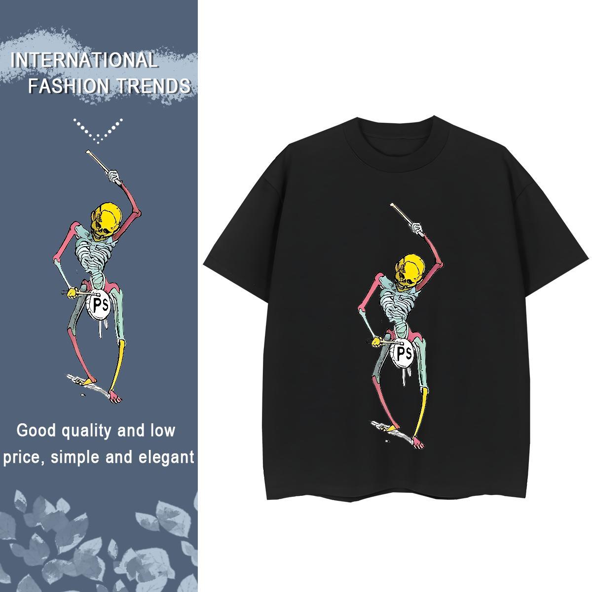Custom T shirt 100% Cotton 230g Breathable Crew Neck Hip Hop halloween Lady T shirt Free Shipping Floral Print Tees Shirts