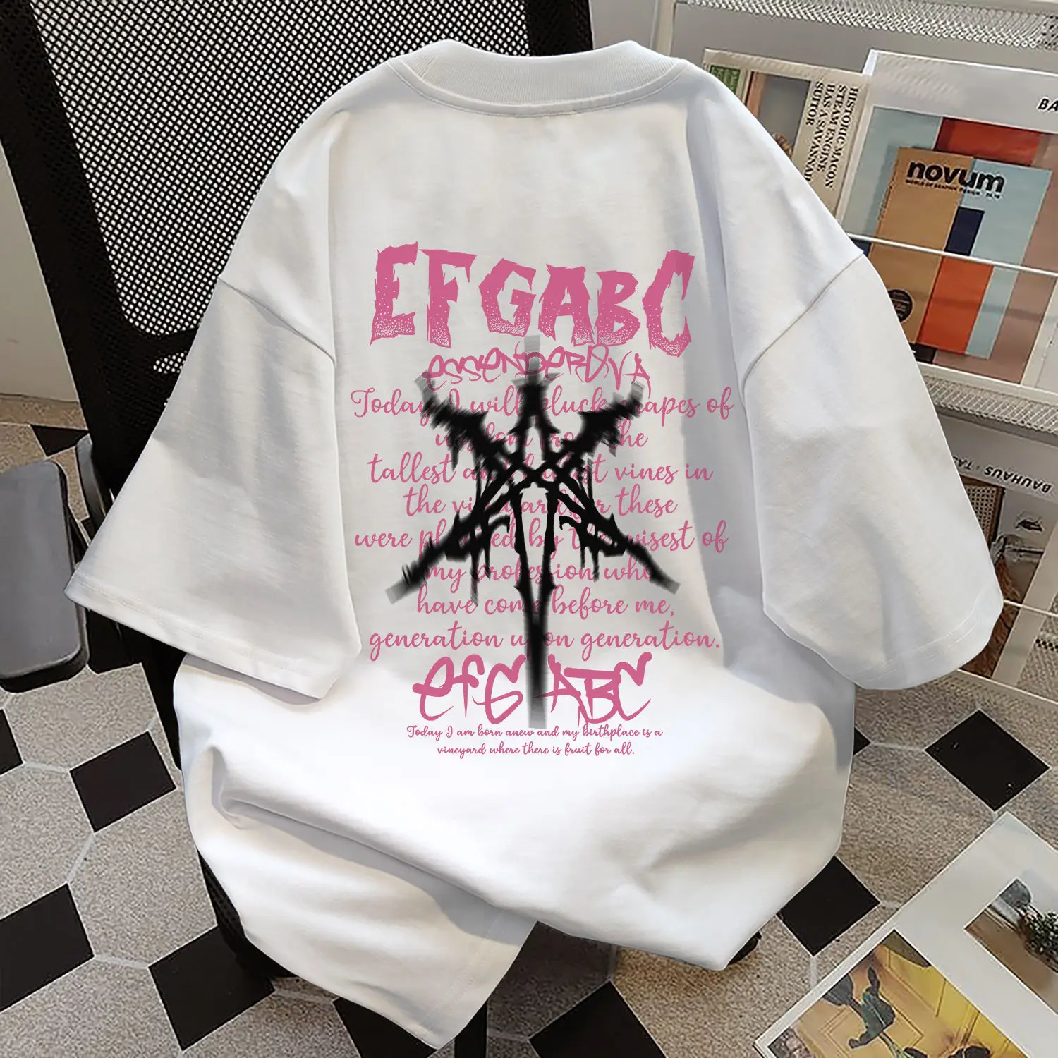 Summer Trends for Men and Women in the United States Hip Hop Personalized Letter Printing Round Neck Short Sleeve Couples Loose Casual Tshirt y2k 2408