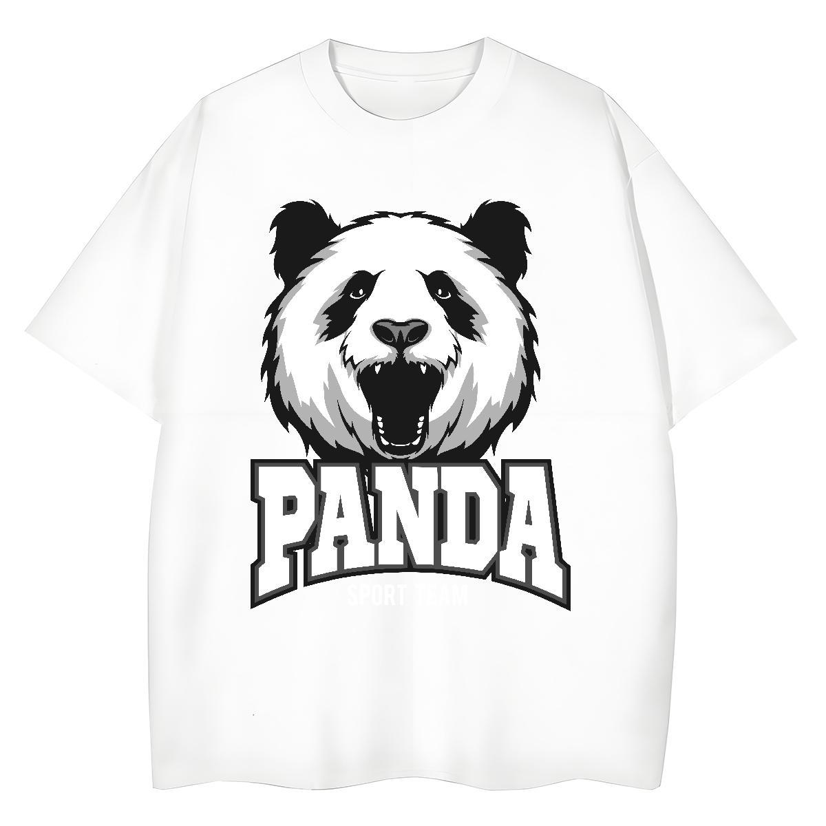 New Arrival Woman T Shirts Crew Neck 230g Pure Cotton Womens Tshirts Custom Print Oversized panda Street Wear Wholesale Tops Shirt