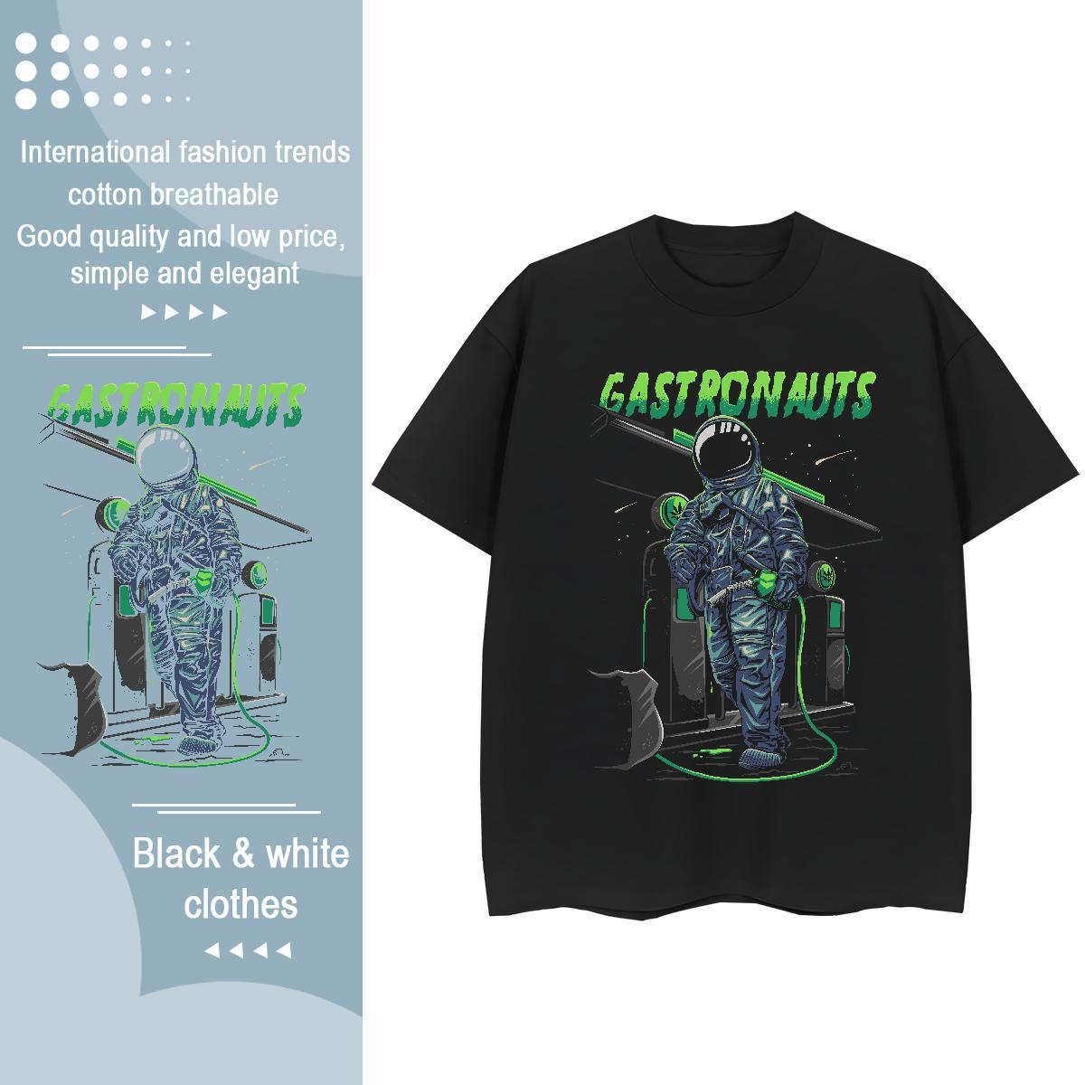 High quality Women Tees 230g Pure Cotton spaceman Home Outdoor T-Shirts Comfortable Customized Top Tees