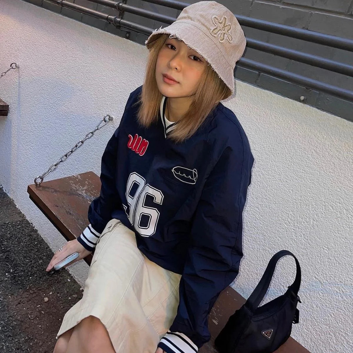 Womens Y2k Sweatshirt Autumn Fashion Trend Hip Hop Vneck Long Sleeve Casual Loose Jacket 240821