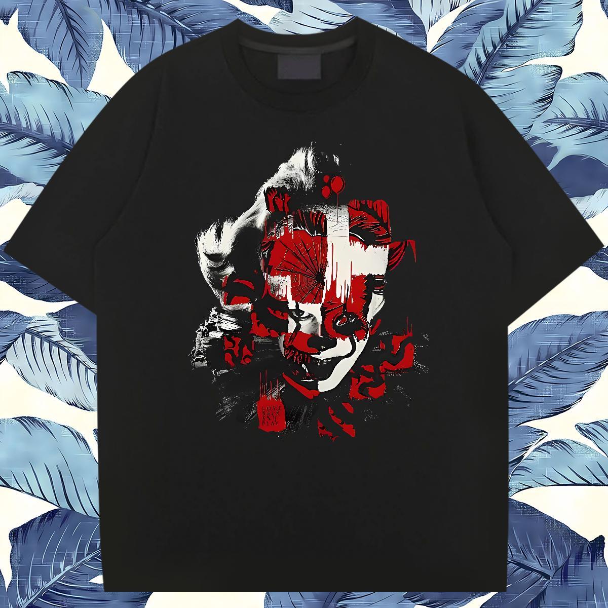 Free Shipping Casual Tshirts scary Breathable Short Sleeve 100% Cotton 230g T shirt Cool Design Customized Top Tees