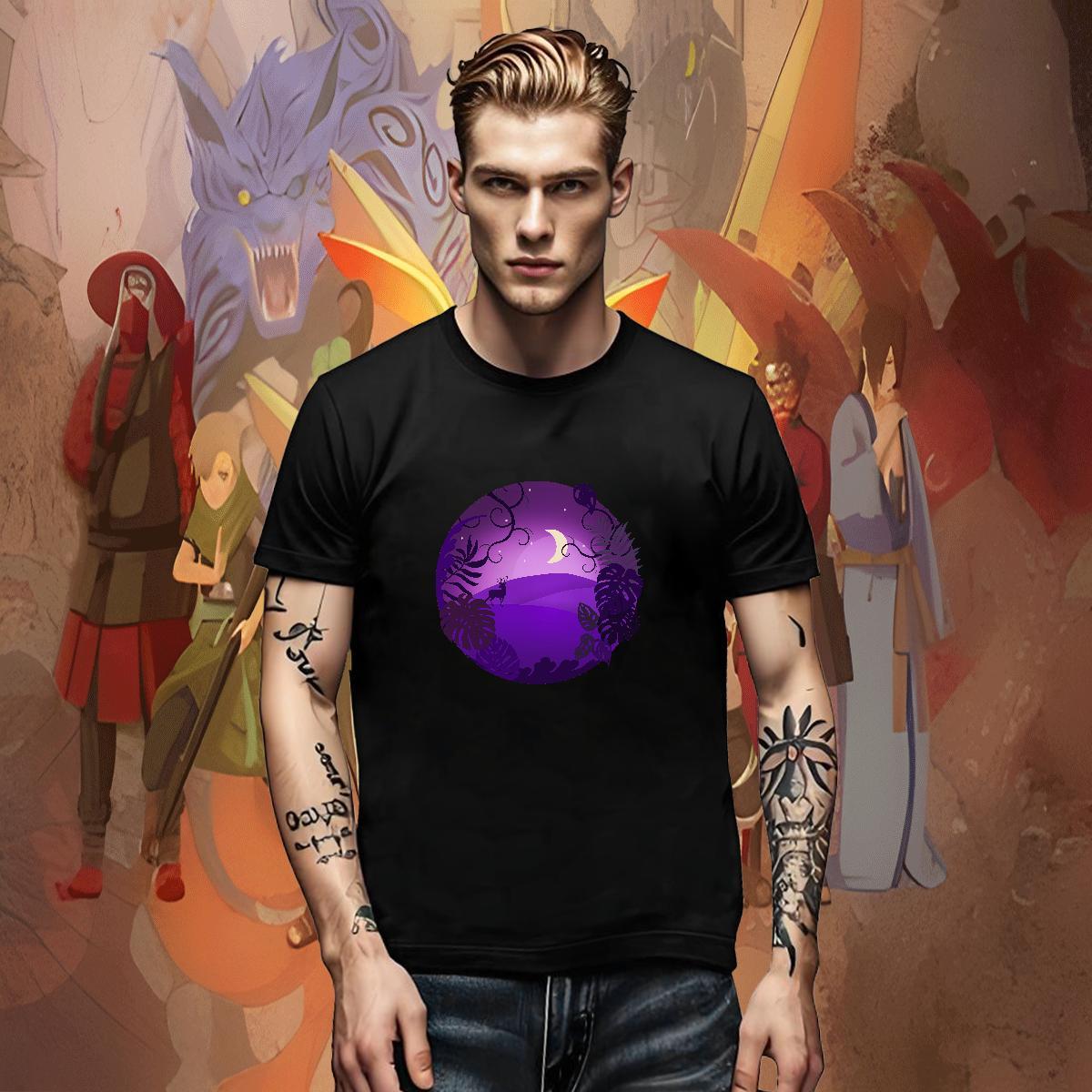 Classic Men Tees Casual Beach 100% Cotton 230g Plus Size Cartoon Breathable Crew Neck sky T shirt Stylist Tee Shirt