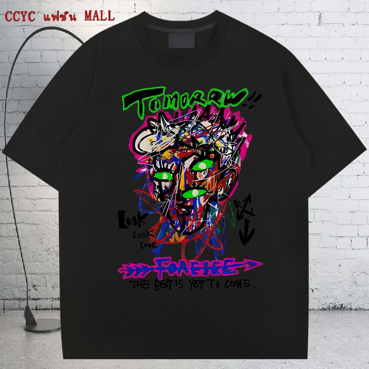 Designer Tshirts 230g Pure Cotton Casual Beach tomorrw Breathable Soft Men T Shirts Popular Custom Printed Top Tees