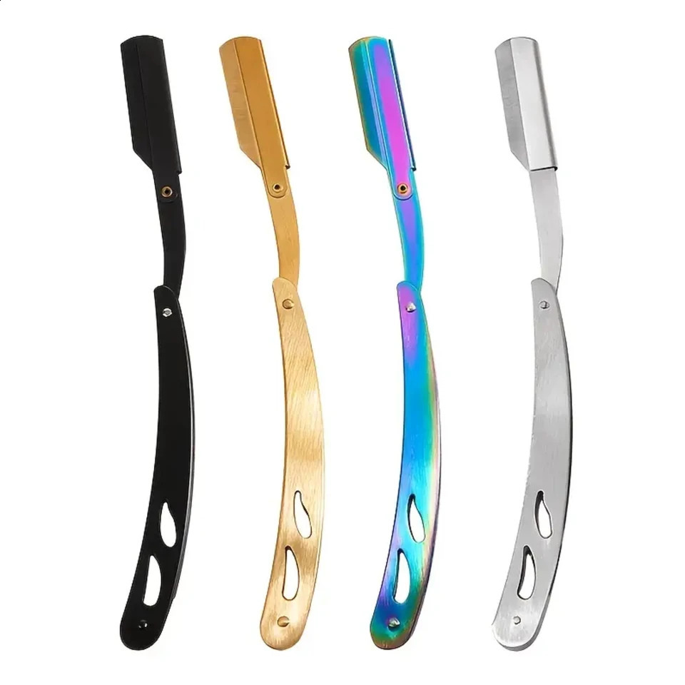 The ultimate hair shaver for salon quality results highquality professional straight edge steel folding 240801