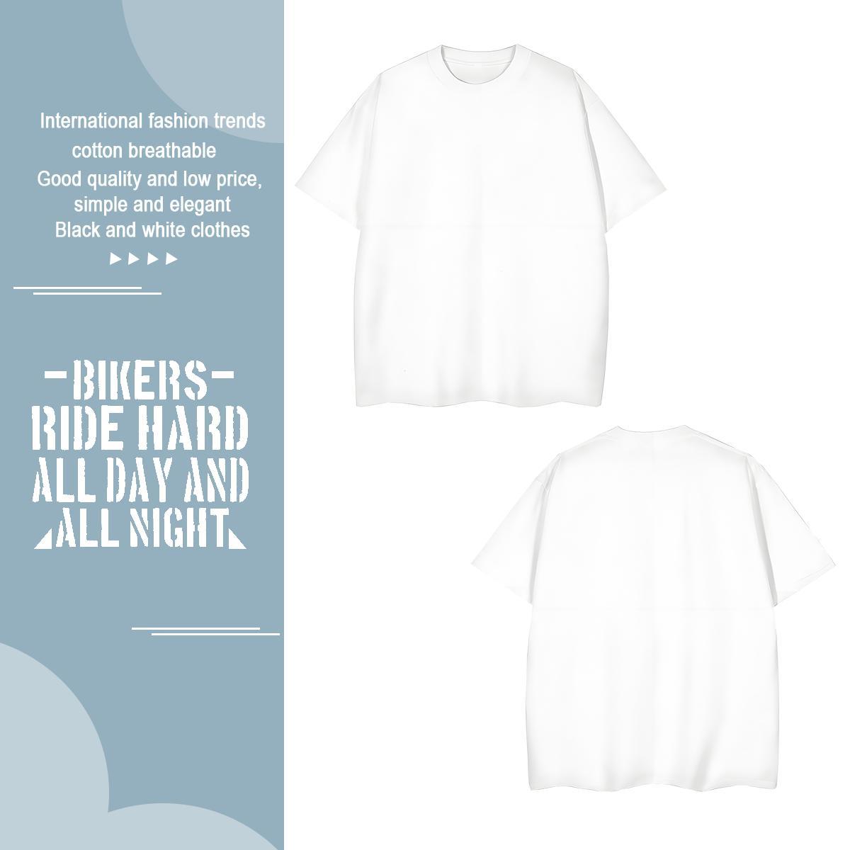 Brand Bikers Ride T-Shirts Street Wear Tshirts 230g 100% Cotton Designer Fashion Breathable Soft Custom Print Oversized Clothes