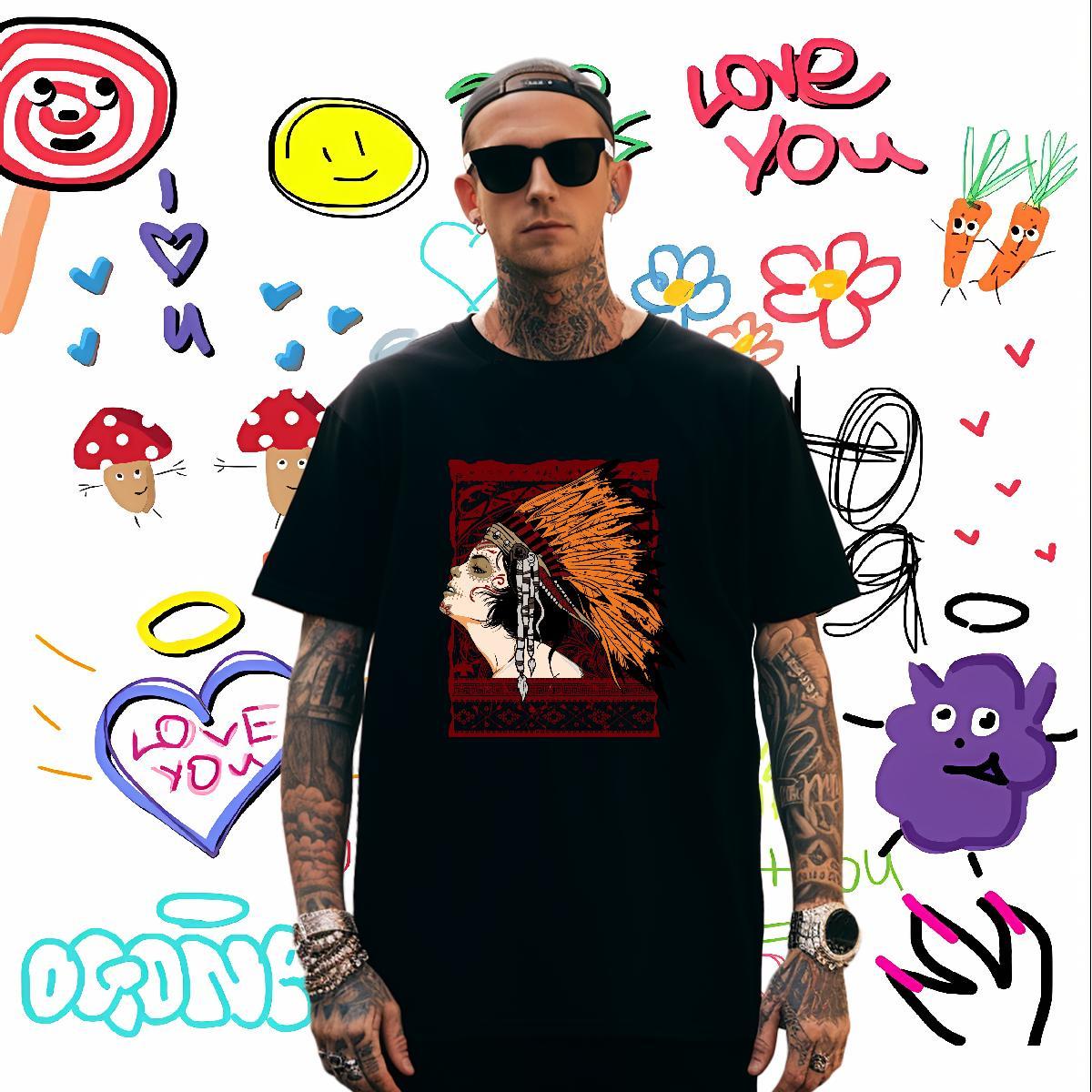 High Quality man T shirt Daily Outfit Tshirt for Man Woman 100% Cotton 230g Customized Breathable Short Sleeve Custom Print Oversized Tops