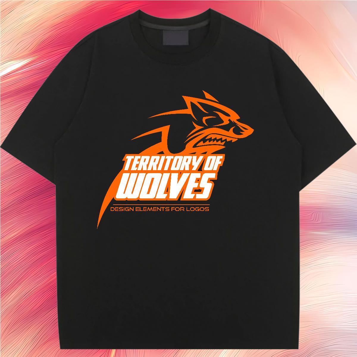 2024 Designer Women T Shirts O-Neck Short Sleeve 230g 100% Cotton Women Tees Customized wolf Home Outdoor Unisex Tee Shirt