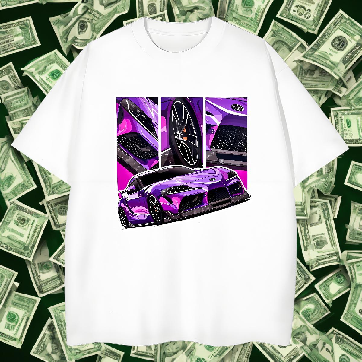 Wholesale Men Clothes T-Shirt Daily Wear 230g 100% Cotton White Plus Size Breathable Crew Neck car T-Shirts Fashion Design Tshirts