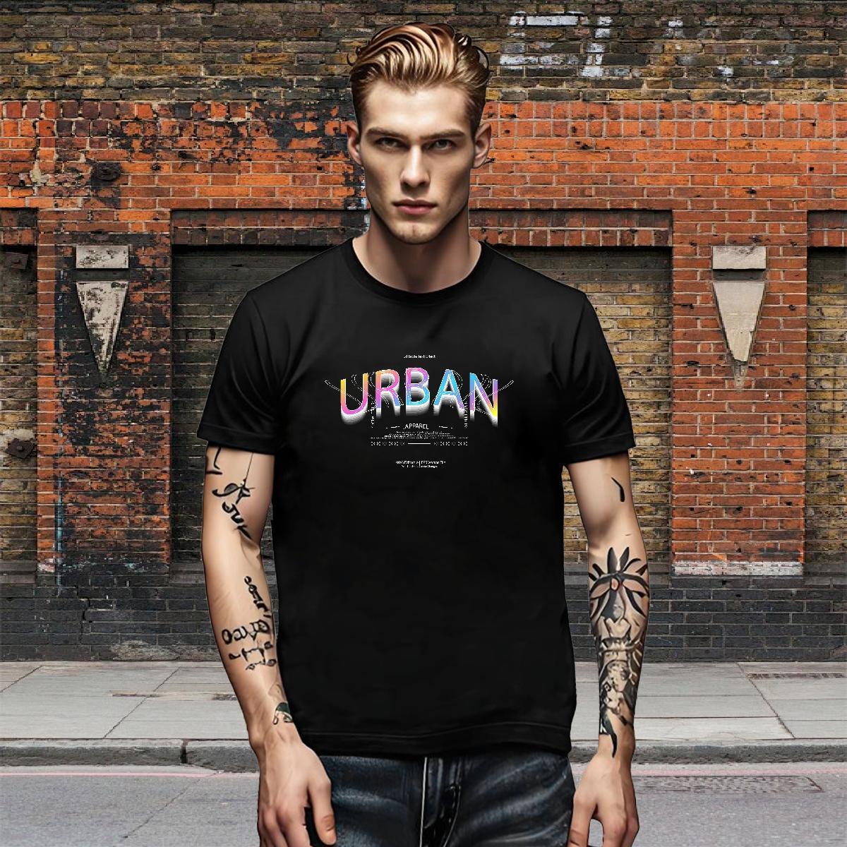 TOP Quality Men Clothes T-Shirt Casual 100% Cotton 230g Custom Big Size Breathable Short Sleeve URBAN Men T Shirts New Designer Tees