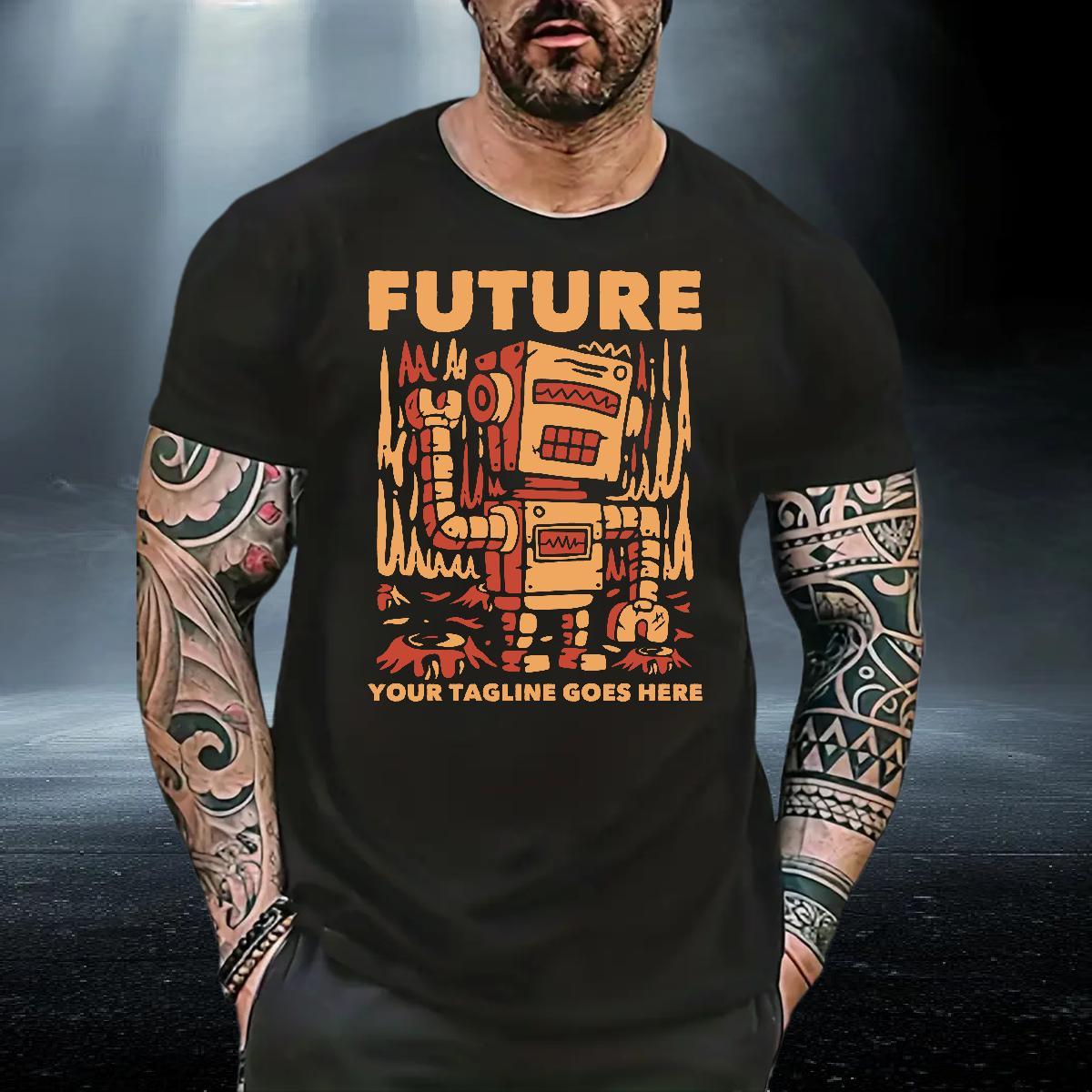 Free Shipping Mens Tshirts Casual 230g 100% Cotton Customized O Neck Short Sleeves letter T-Shirts 2024 Top Tees