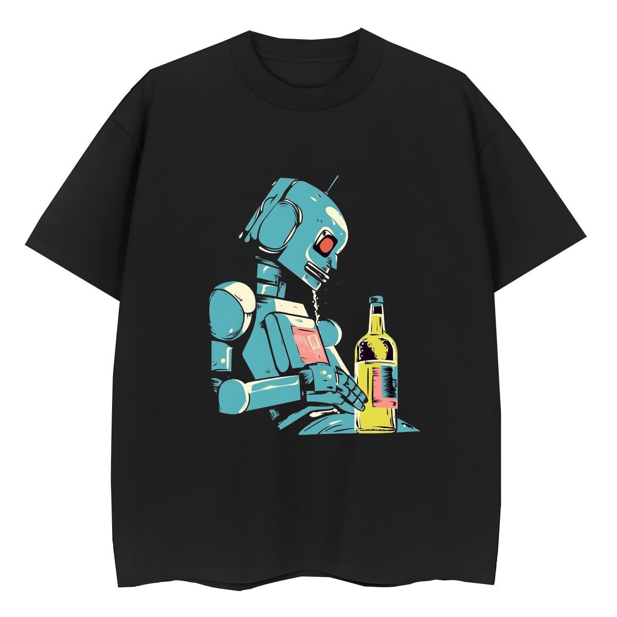 2024 Designer Woman T Shirts 230g Pure Cotton Breathable Crew Neck Casual robot Woman Tshirt Loose Custom Printing Polos