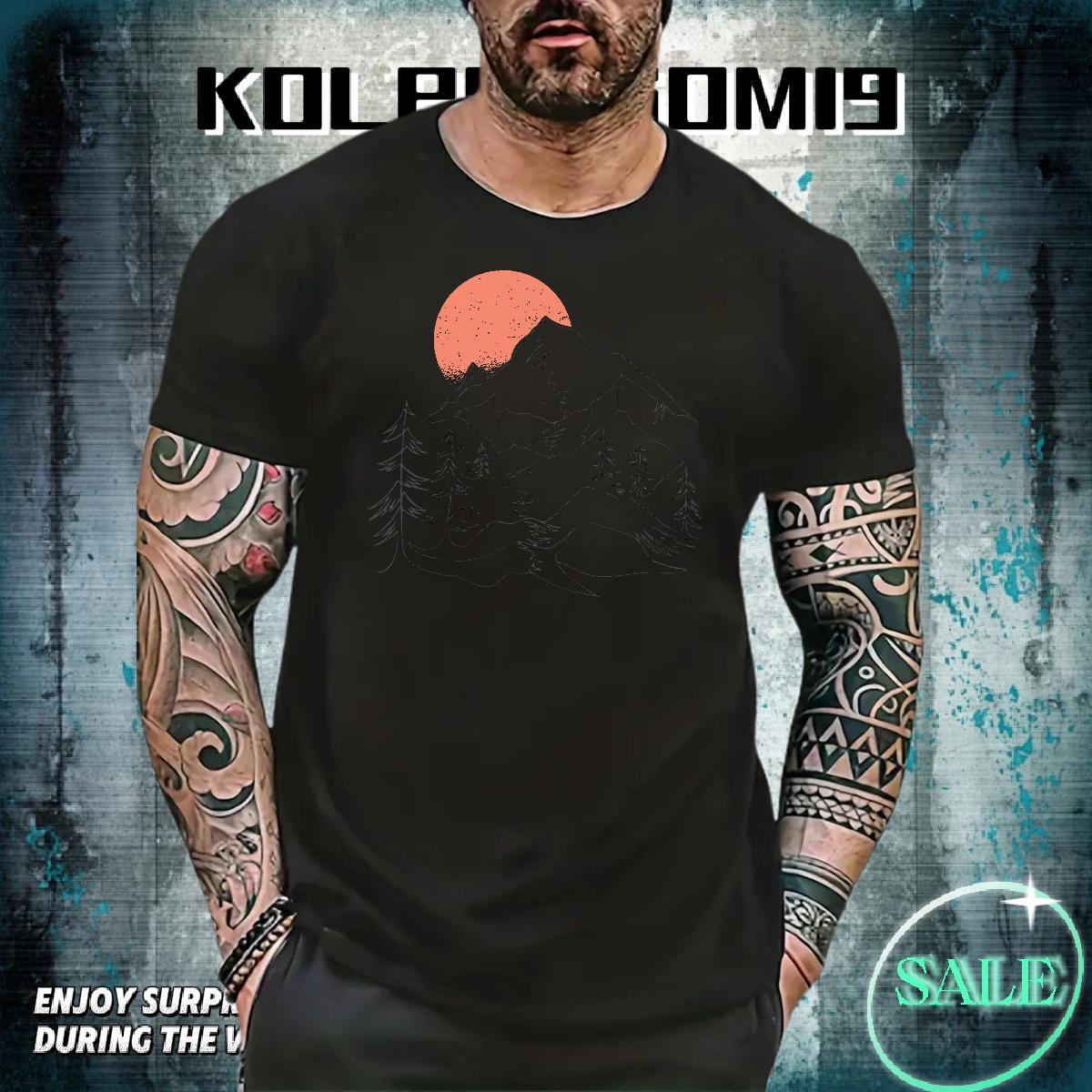 Wholesale Men Tops Tees Sport 230g 100% Cotton Custom Anime O-Neck Short Sleeve sun Man T Shirts 2024 Summer Top Tees