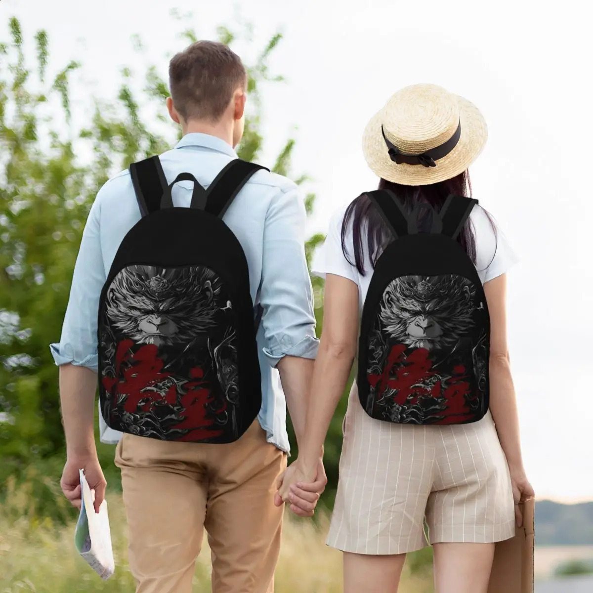 Black Mythical King Kong Monkey Game Backpack Durable Student Work Lover Day Bag Mens Laptop Shoulder 240822