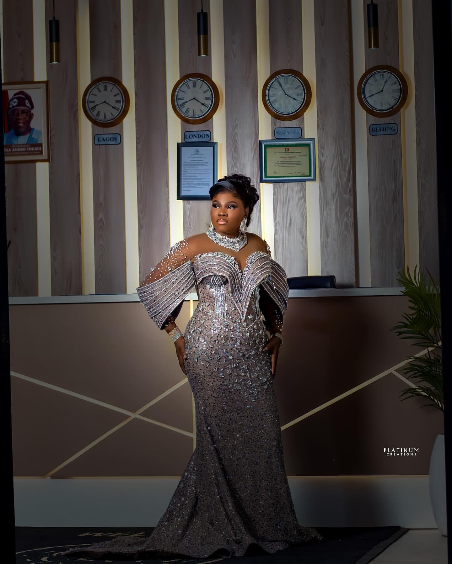 African Aso Ebi 2024 Silver Mermaid Prom Dress Illusion Sequined Dresses For Special Occasions Rhinestones Evening Formal Party Birthday Second Engage