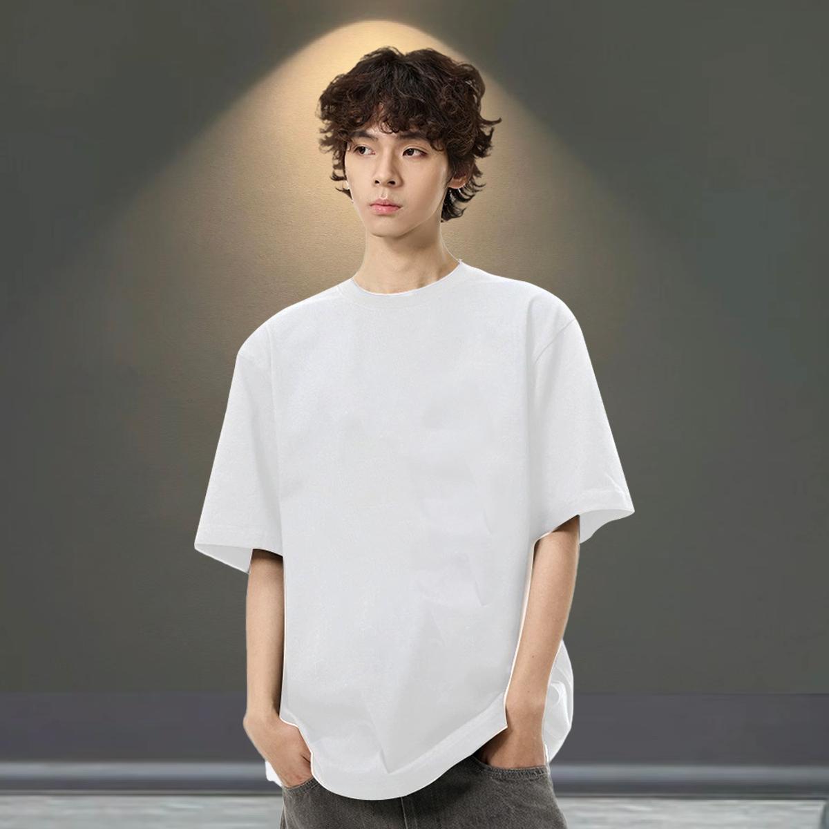 Designer Men Tees Hip Hop Street 230g Pure Cotton DIY Logo Oversized Breathable Short Sleeve Bikers Ride T Shirt For Man New Designer Tee Shirt