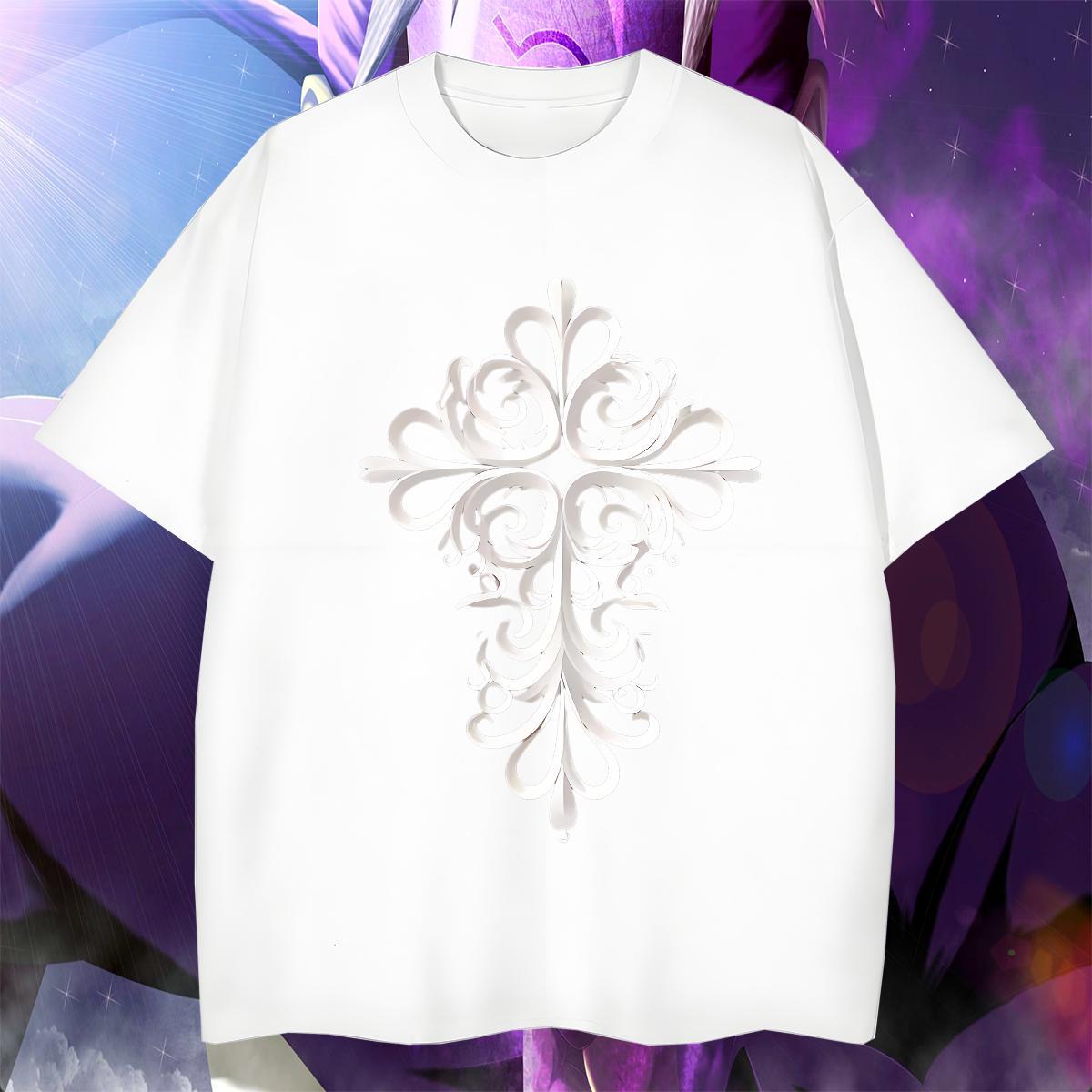 Cool Tshirts Street Wear 230g Cotton DIY Anime O Neck Short Sleeves letter T shirt Designer Clothes