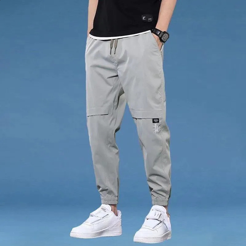Mens Spring Workwear Long Jogger Street Baggy Hiphop Pants Men Casual Loose Ankle Trendy Thin Sports Mens Fashion Clothing 240822