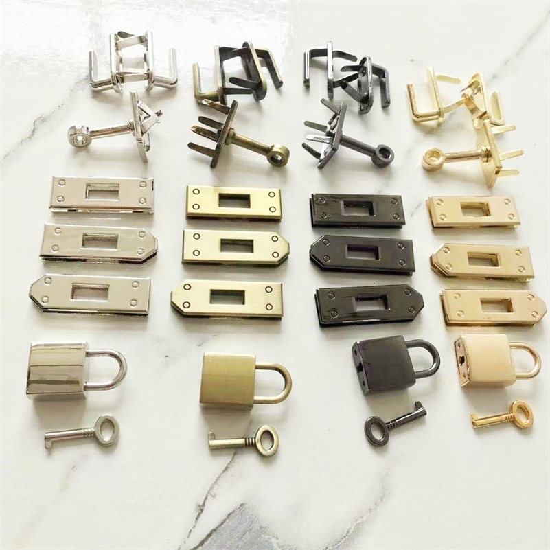 1 Set 7 pcs 45mm 4 Colors Metal Bag Lock Hardware Accessories Womens Handbag Swivel Clasp Lock Buckle DIY Part Leather Craft 240821