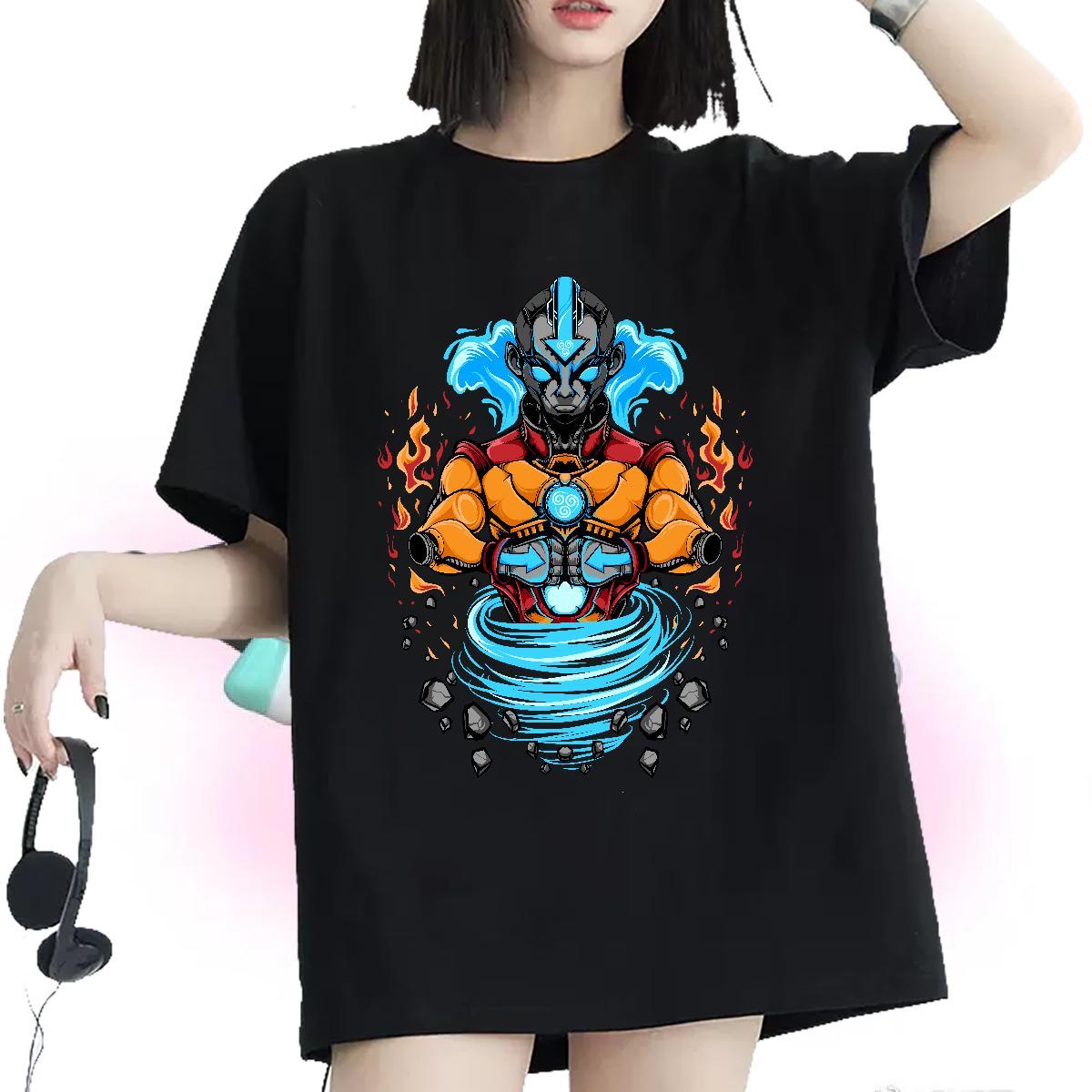 Factory Direct Women T Shirts Breathable Crew Neck 100% Cotton 230g Tshirt for Man Woman Cartoon Floral Printing ET Street High quality Polos