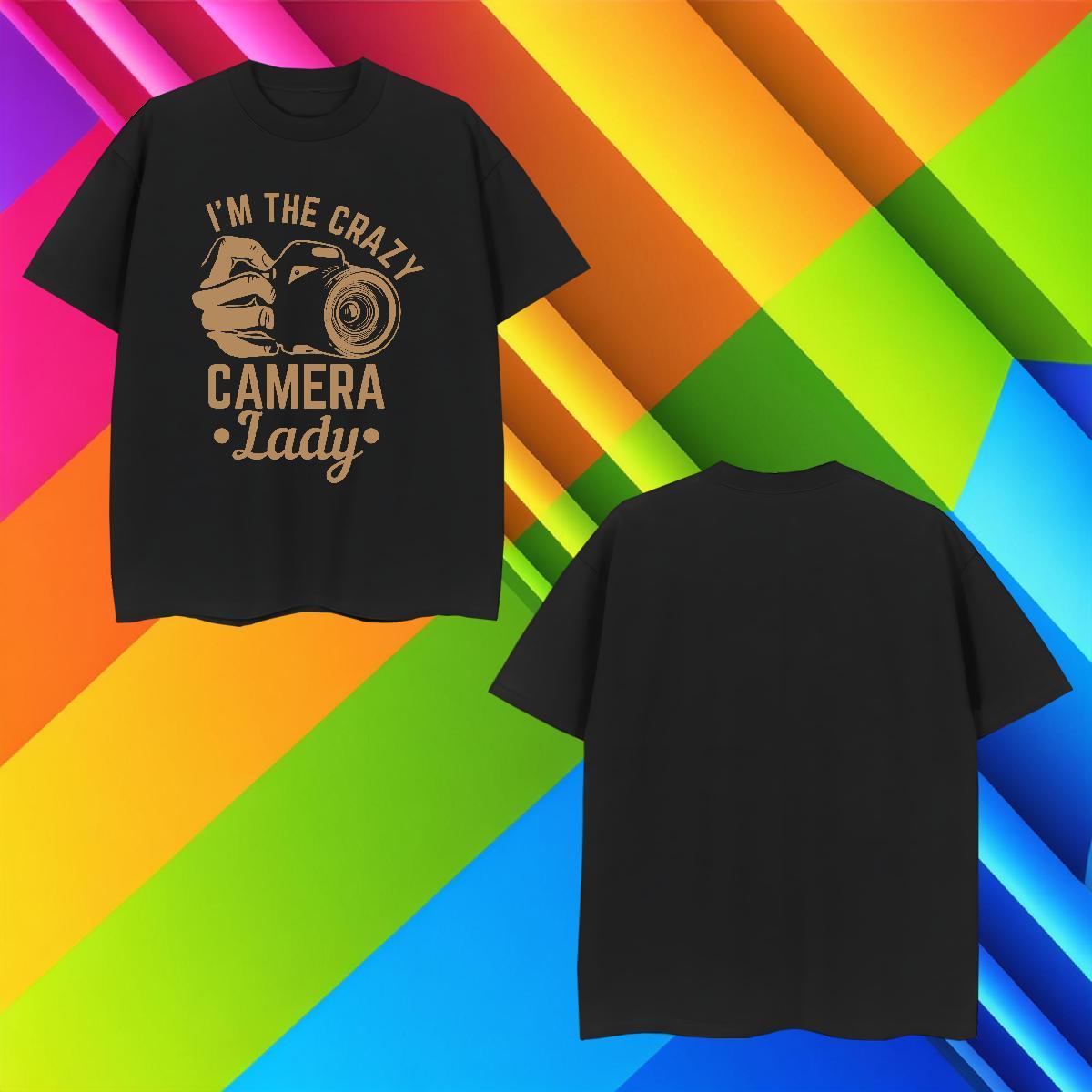 Cool Design camera T-Shirts Anime Printing Street Tshirt for Man Woman 230g 100% Cotton 2024 Summer Breathable Short Sleeve Custom Printed Clothes