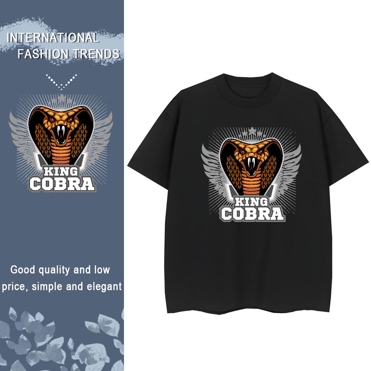 2024 Casual T shirt Breathable Soft 230g Pure Cotton Tshirt for Man Woman Plus Size Custom cobra Street Casual Designer Tee Shirt