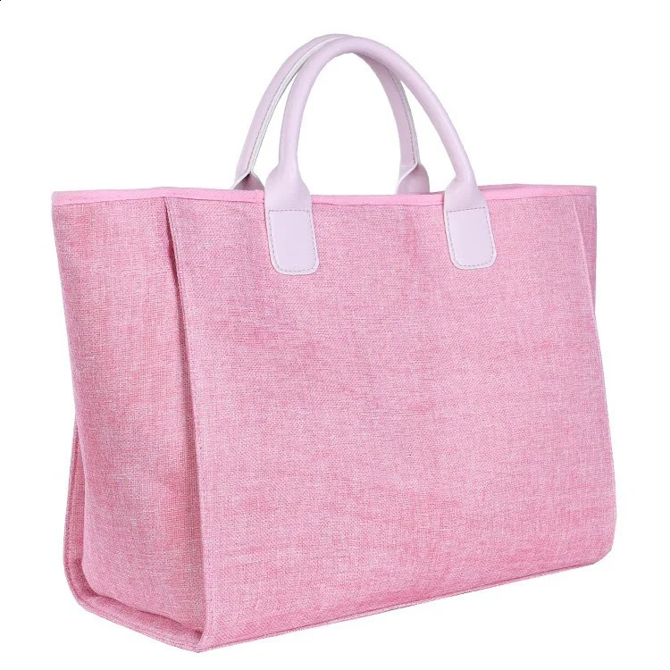 Fashion Candy Color Large Tote Bag Women Shoulder Bags Canvas Handbags Casual Simple Summer Beach Big Shopper Purse 240821