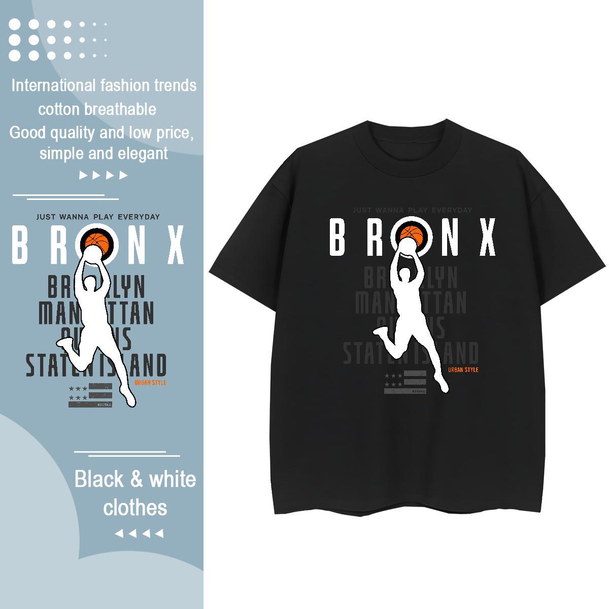 New T shirt Breathable 100% Cotton 230g Tshirt for Man Woman Cartoon Anime basketball Street Casual Designer Tops Tees