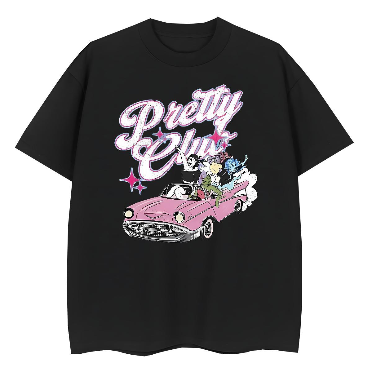 2024 DIY T Shirt For Woman 230g Pure Cotton Breathable Crew Neck Outdoor car Women Tees Lady Custom Cartoon Clothings