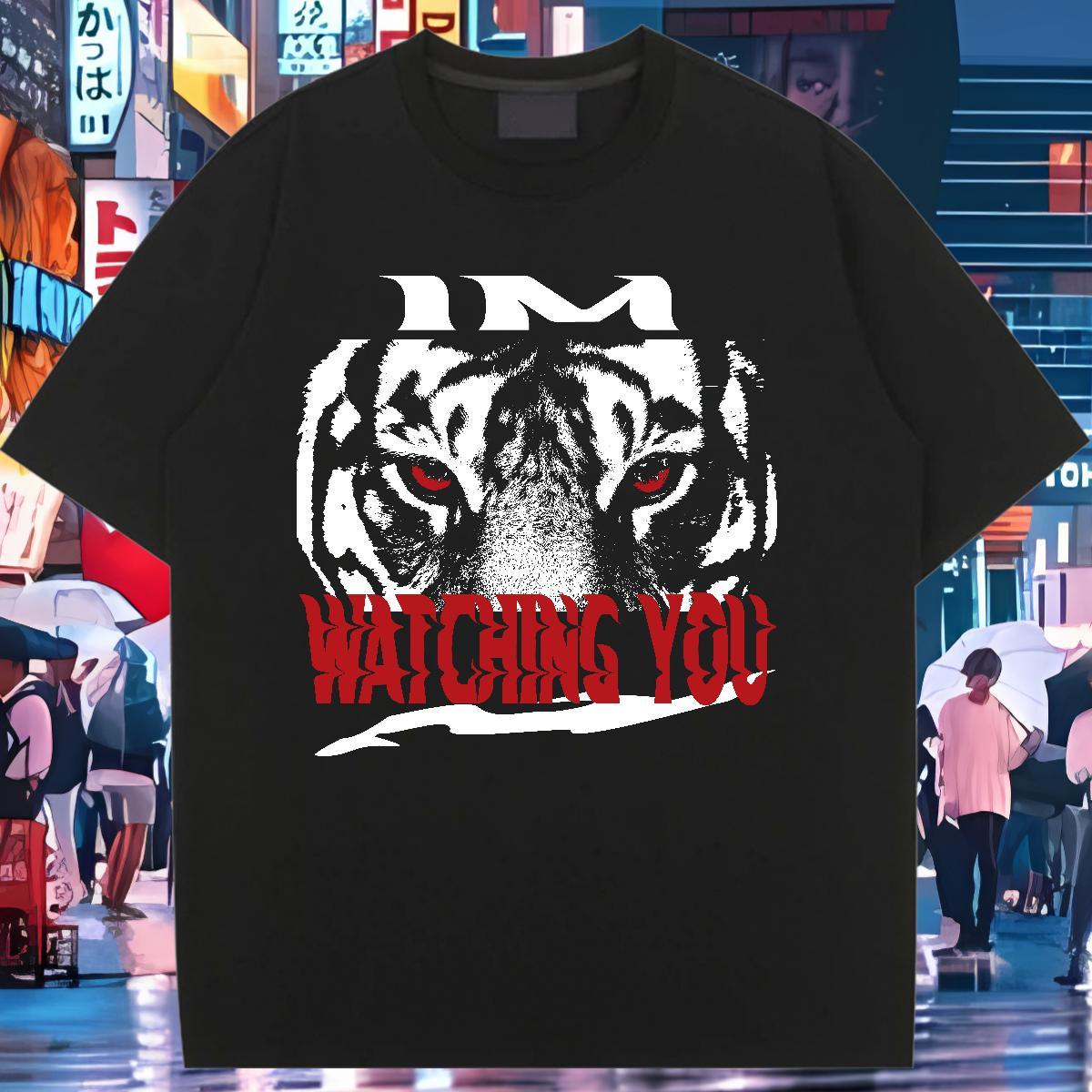 New T-Shirts Breathable Crew Neck 230g Cotton Lady T shirt Custom Print Oversized tiger Sports Street Wear Designer Nice Polos
