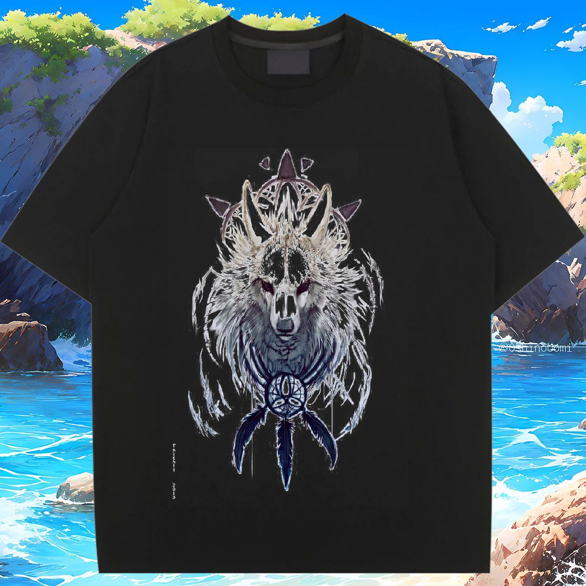 Classic T-Shirts for Women Crew Neck 230g Cotton Unisex Tshirts Custom Printed wolf Daily Wear Free Shipping Tees