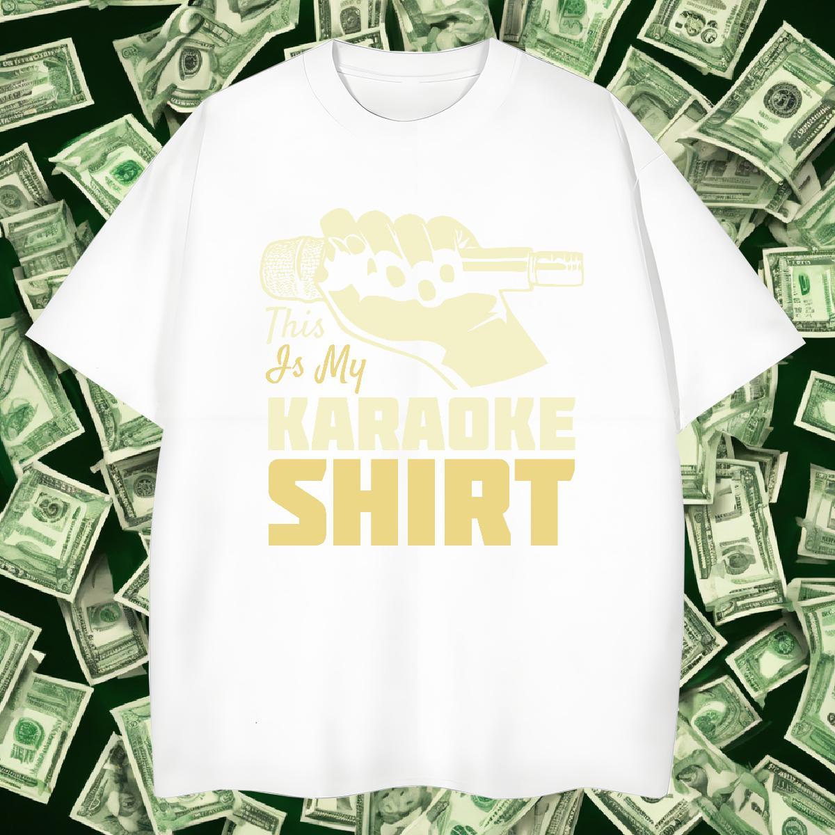 Brand Mens Tshirts Home Outdoor 100% Cotton 230g DIY Anime Short Sleeve O-Neck karaoke T shirt Fashion Design Top Tees