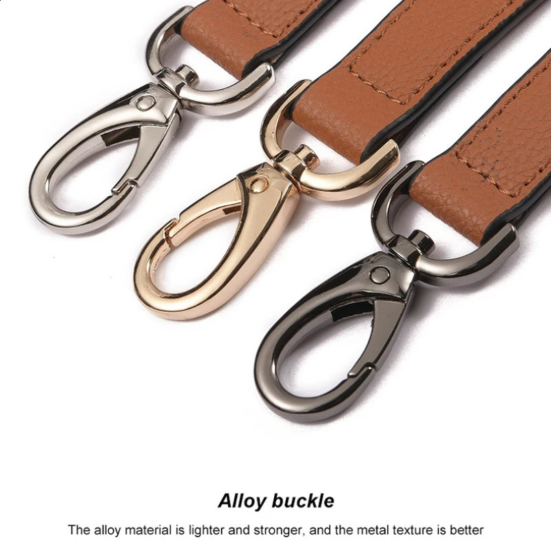 Lychee pattern leather shoulder bag strap for handbag leather shoulder strap handle replacement bag strap DIY accessories gold buckle 240821