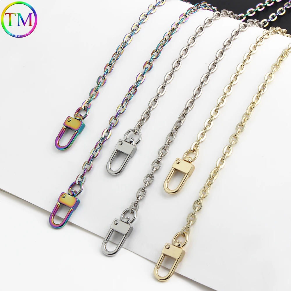 1-5-10Pcs 60/100/120CM 6MM Width Metal Bag Chain Strap Iron Chain For Women Bag Crossbody Shoulder Handle Wrap Chain Accessory 240821