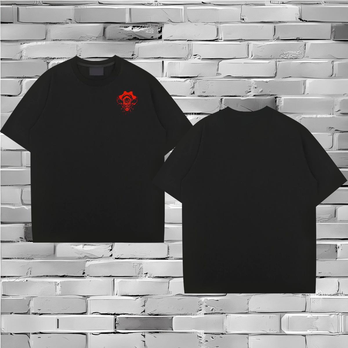 New Designer Casual Mens Tshirts SKULL Breathable Short Sleeve 100% Cotton 230g T Shirt For Man Unisex Custom Print Oversized Polos