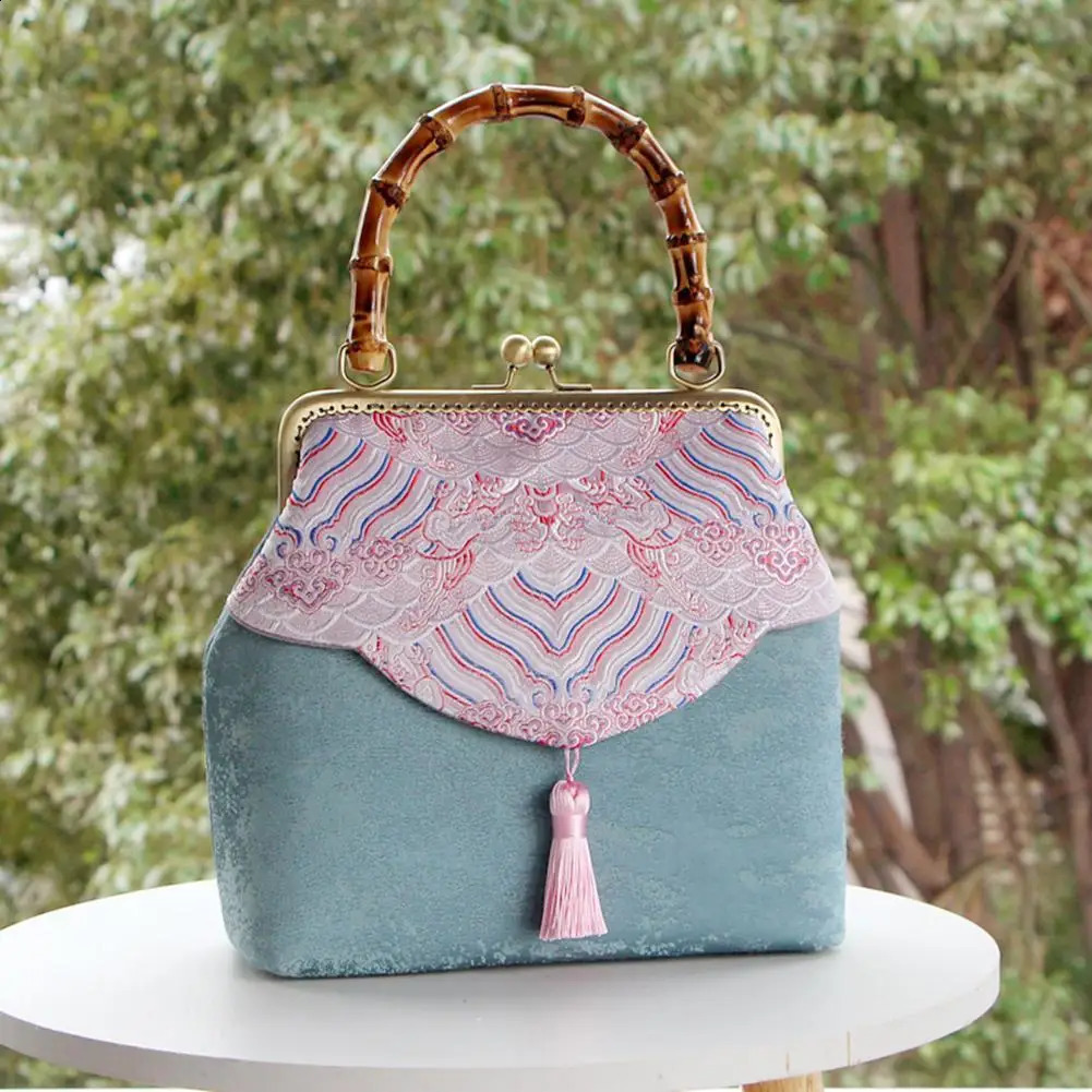 2pcs Bamboo Bag Handle Classic Texture Delicate Creative Handbag DIY Tote Purse Replacement Accessories Making Bag 240821