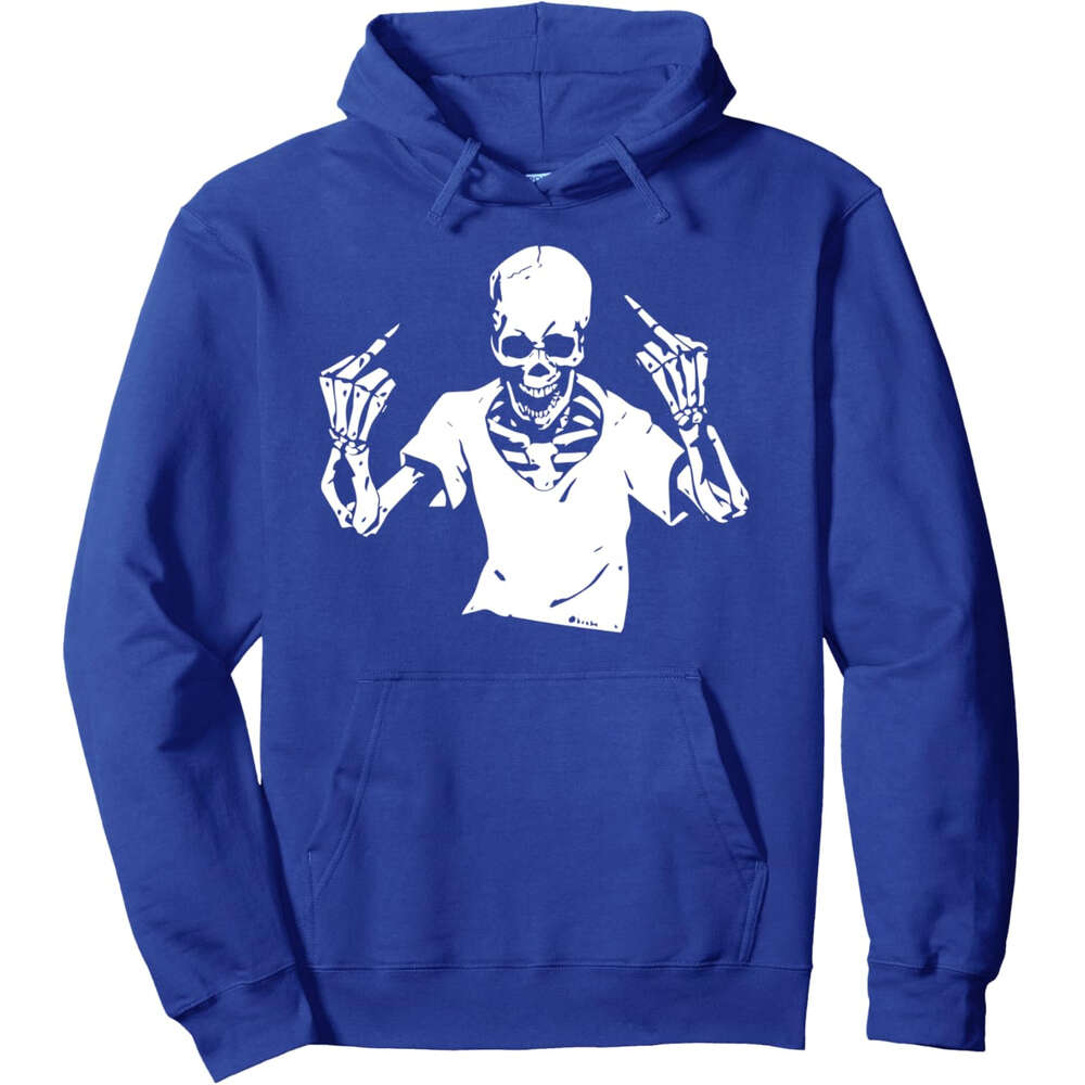 Hoodie for Mens Womens Middle Finger Skeleton Hand Funny Halloween Costume Skull Pullover Hoodie Hoodies Sweatshirt pullover jacket Long sleeve 2025