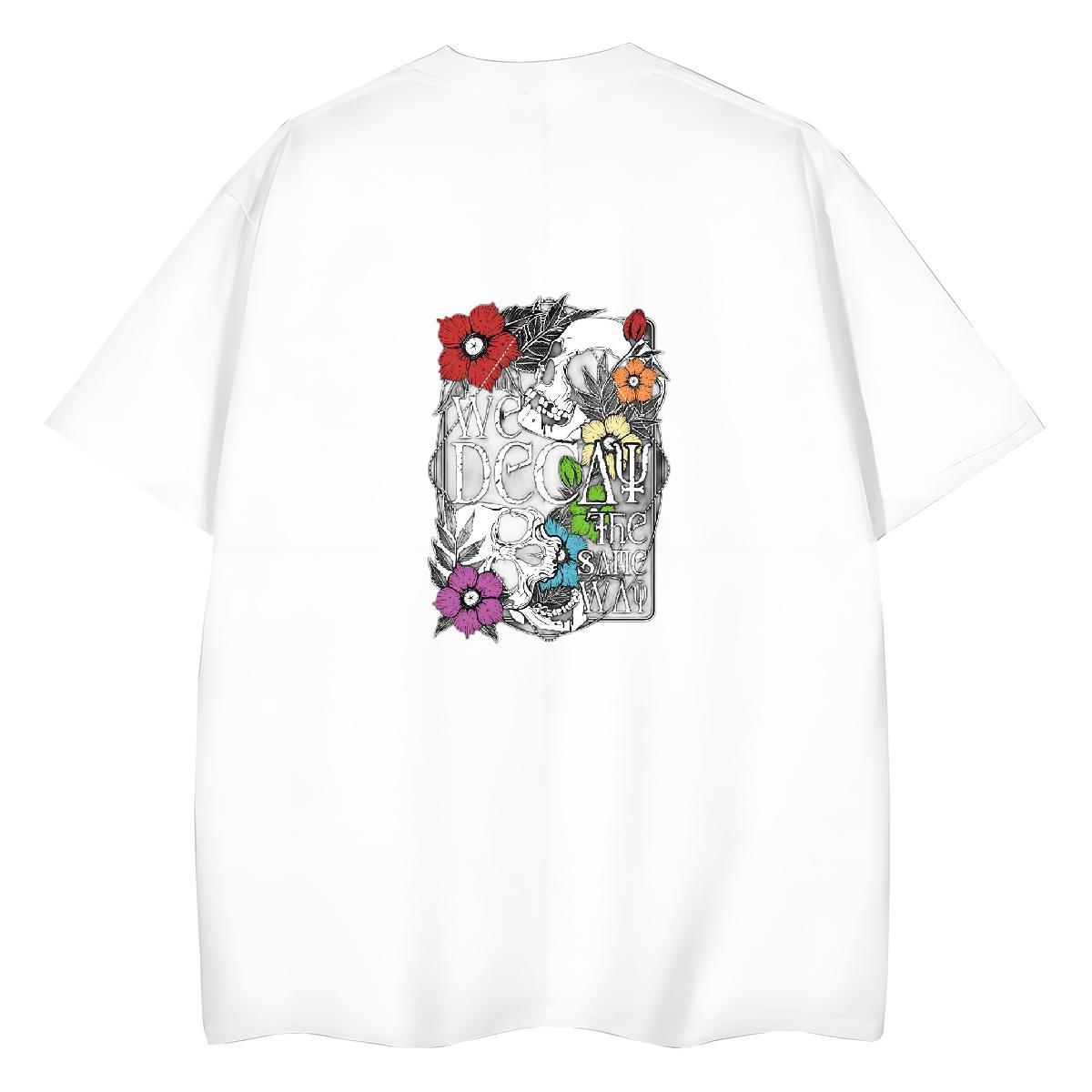 Custom Woman T Shirts 230g Cotton Breathable Short Sleeve Outdoor skull Women Tees 5A Custom Print Oversized Clothes Shirt