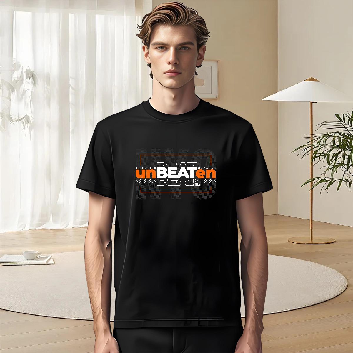 Wholesale Men Clothes T-Shirt Street wear Hip Hop 230g Cotton DIY Printed Short Sleeve O-Neck unbeaten T-Shirts for Men Designer Fashion Tops Shirt