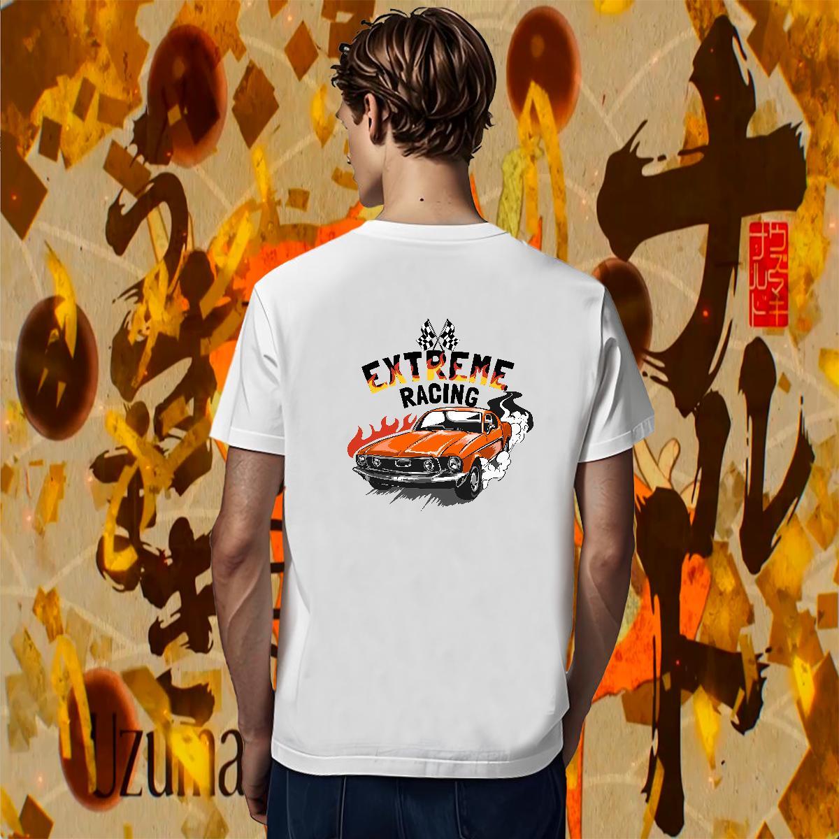 Unisex Men Tees Sports Casual 230g Pure Cotton Graphic Breathable car T Shirt For Man Fashion New Wear