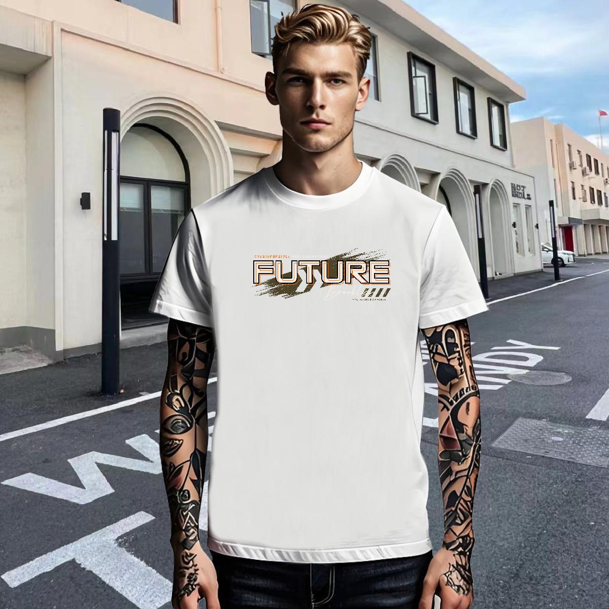 Wholesale Mens Tshirts Street Wear 230g 100% Cotton Graphic Pure Cotton future Mens T Shirts DIY Customized Tops