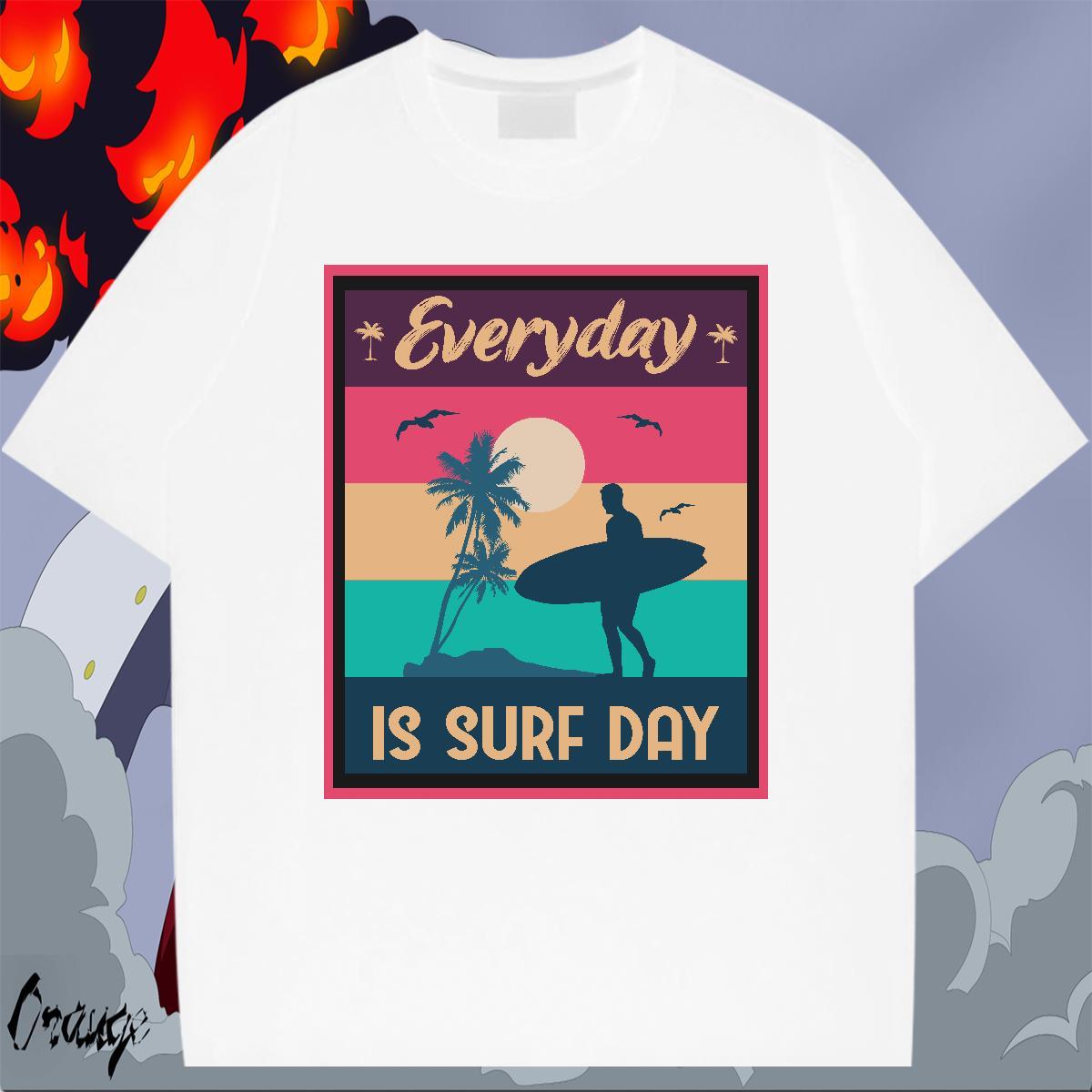 Free Shipping Men Tops Tees Daily Outfit 230g Cotton Custom Anime O-Neck Short Sleeve skateboarding Men T Shirts 2024 New Clothes